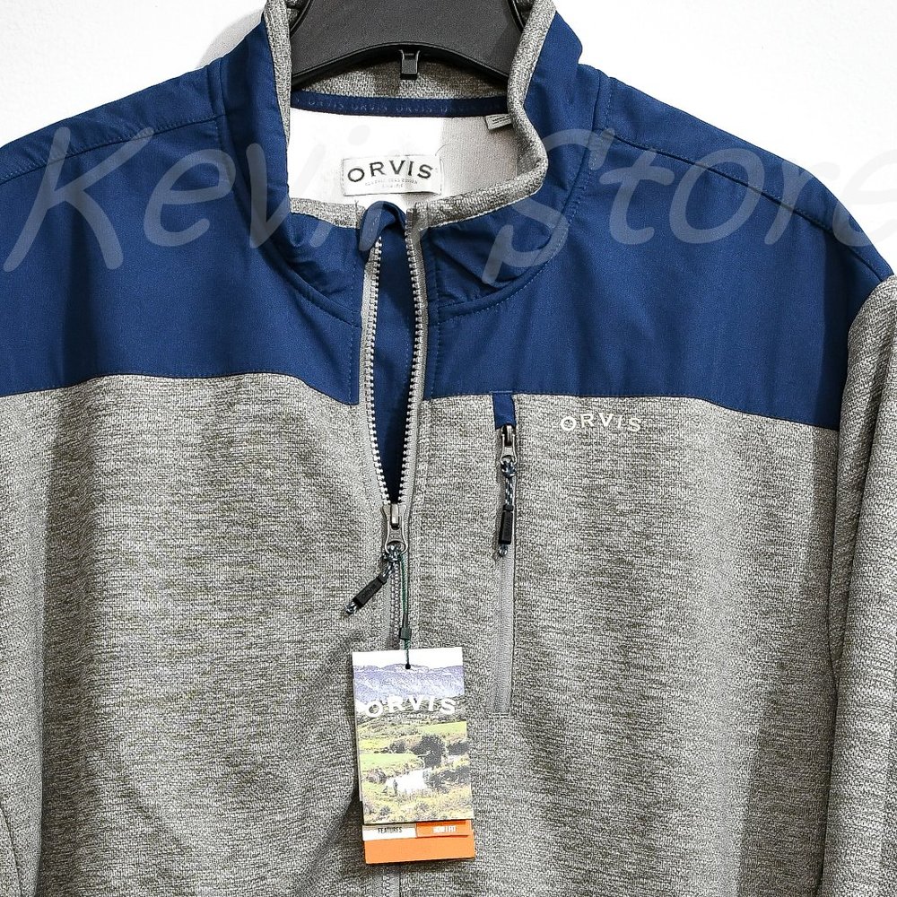 Orvis‎ men bonded mesh full-zip Jacket Gray